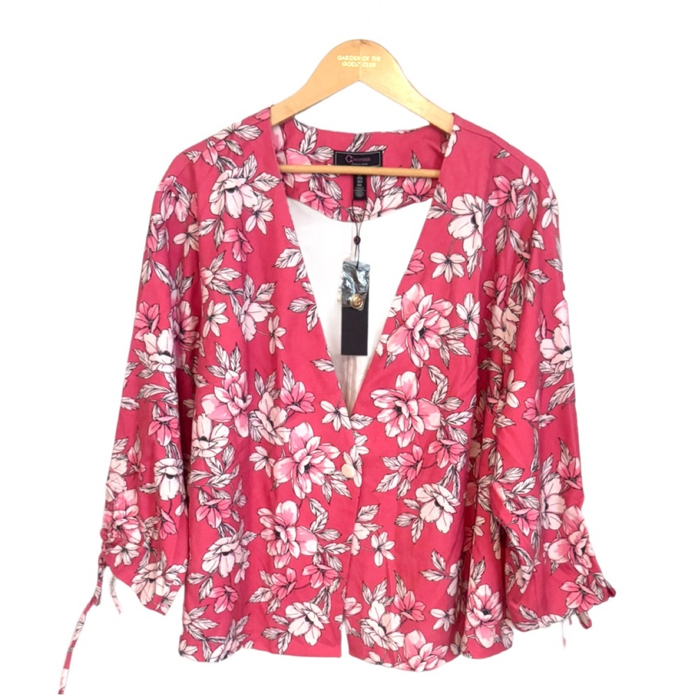 Christian Siriano Wonder Floral Pink Blazer Size 3Xl NWT